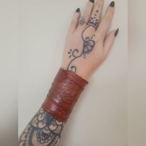 Almond Eel Skin Cuff